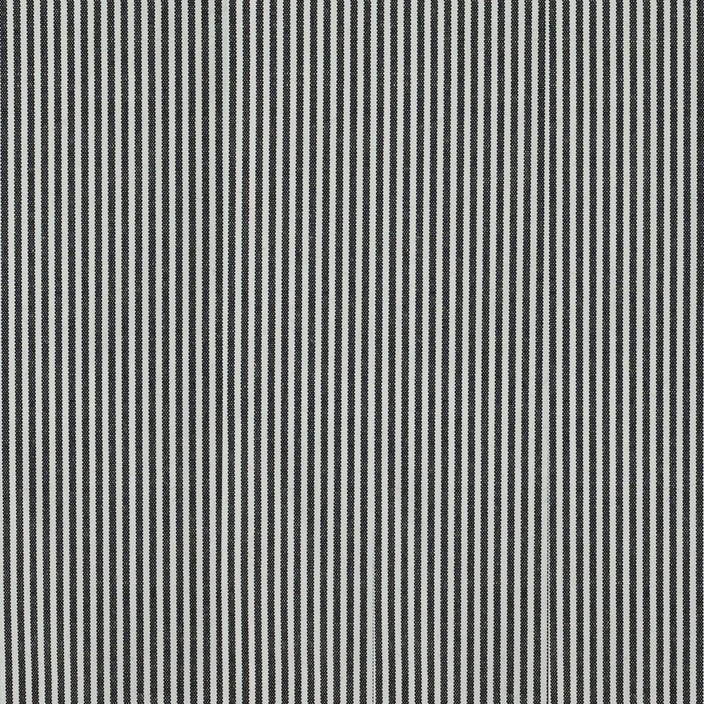 Cotton Poplin Narrow Stripe Black
