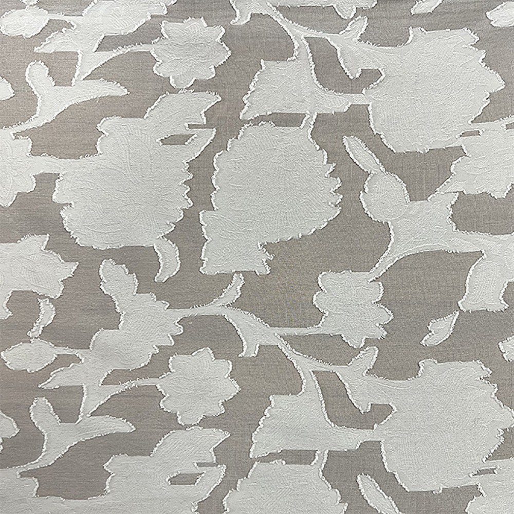 Dobby Chiffon Flower Design Jacquard Ivory