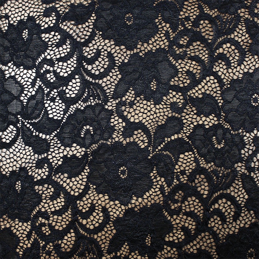 Floral Nylon Lace Black