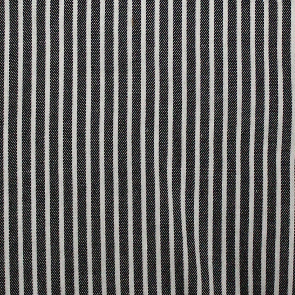 Viscose Yarn Dyed Stripe Black