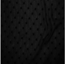 Crinkled Dobby Spot Chiffon Black