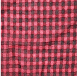 Small Check Chiffon Yoryu Coral Black
